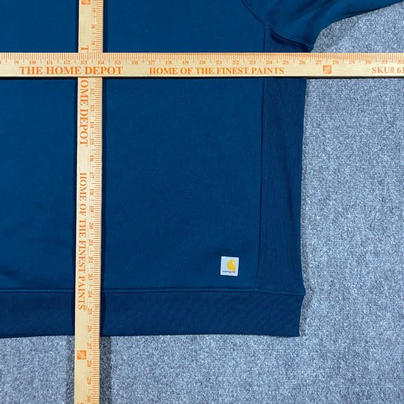 Carhartt Midweight Logo Sleeve Graphic Sweatshirt Womens 2X Relaxed Fit Blue NWT - Picture 13 of 16